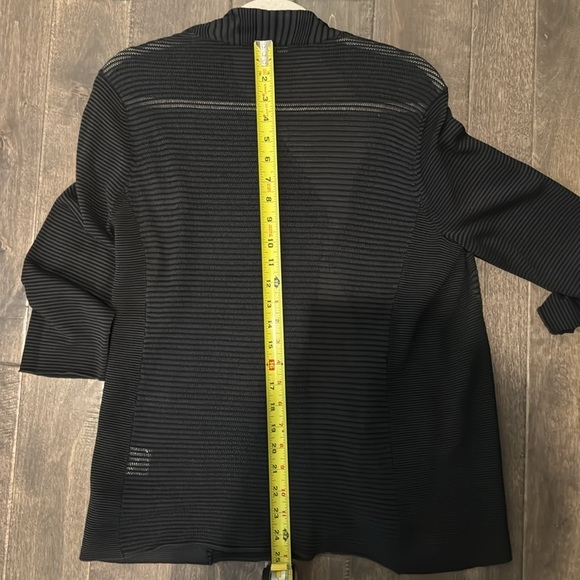 Eileen Fisher Silk Blend Open Weave Cardigan S | Lightweight Draped Gray Sweater - Picture 9 of 9